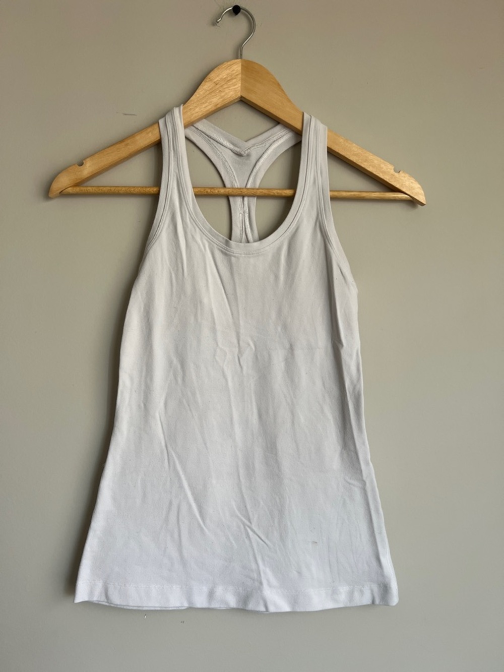 Lululemon White Racerback Tank Top - Size XS